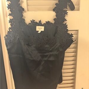 Cami Black Lace Trim Top